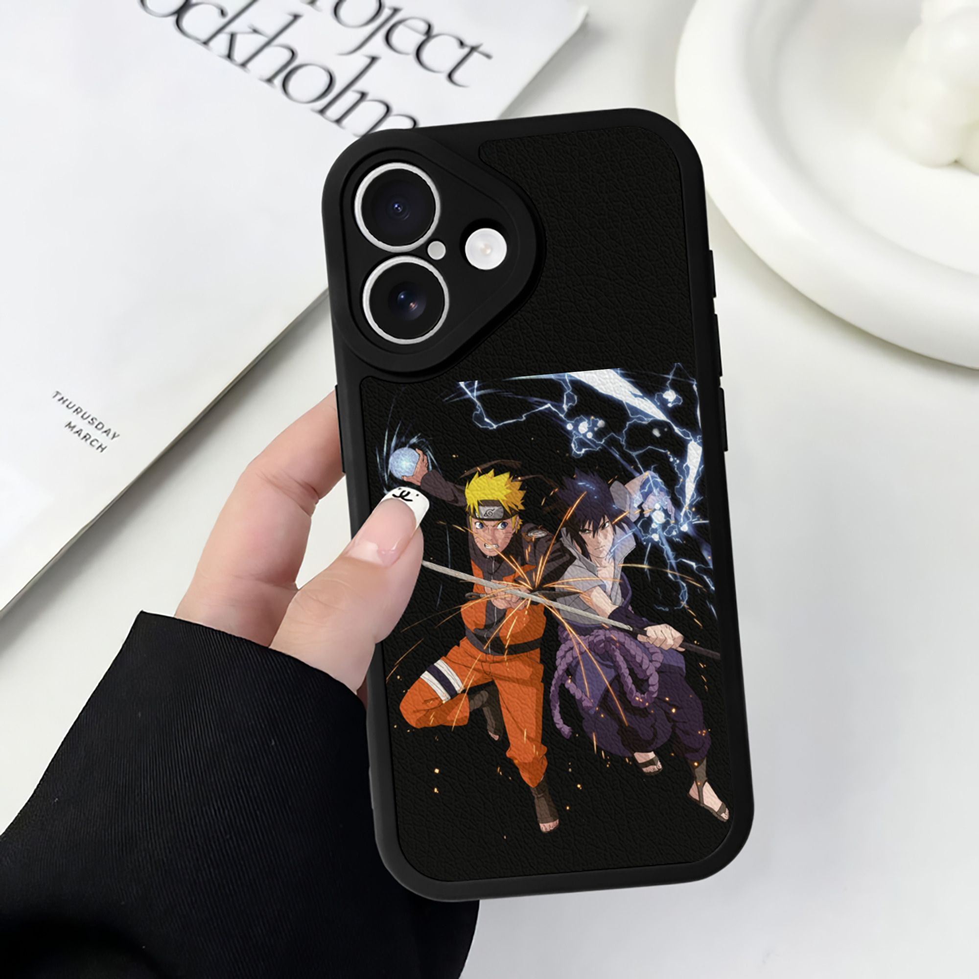 （画像用） NARUTO -ナルト- うずまき ナルト Uzumaki Naruto 【iPhone 16シリーズ対応】シリコンスマホケース（レザー調） 材質：シリコン